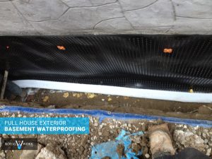 wet basement waterproofing toronto project