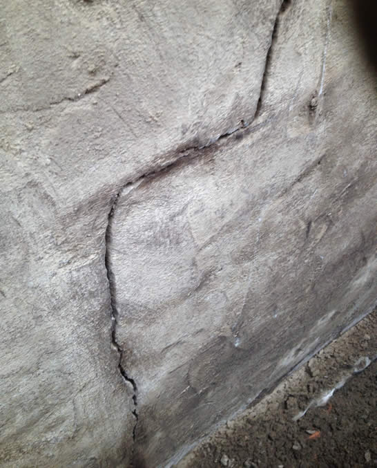 foundation wall settling cracks