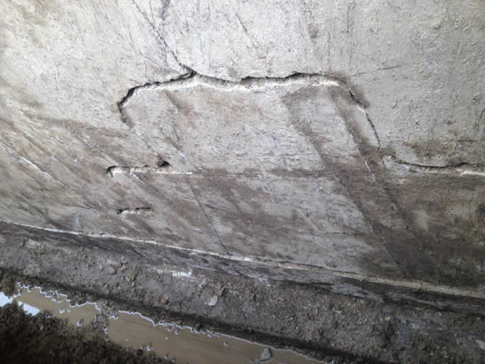 large foundation wall crack