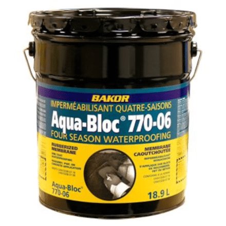 aqua-bloc waterproofing sealant for exterior and interior waterproofing applications.