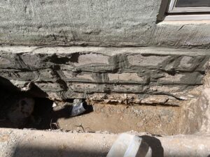 Fixing Foundation Cracks 2 Wall sealed with hydraulic cement